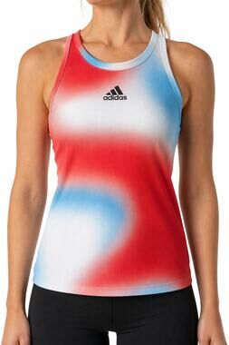 adidas Womens AEROREADY Ombre Ribbed Tank Top Size L Australian Open Apparel